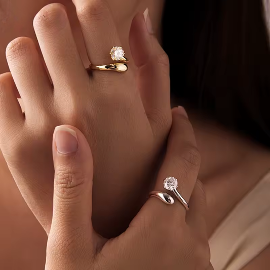 1CT Teardrop Moissanite Ring – 925 Sterling Silver Statement Jewelry