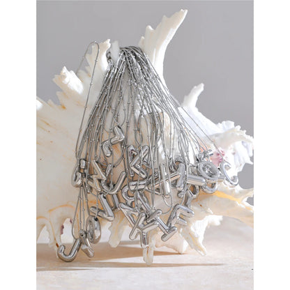 Stainless Steel Initial Letter Pendant Necklace – A–Z 18K PVD Plated Waterproof Jewelry