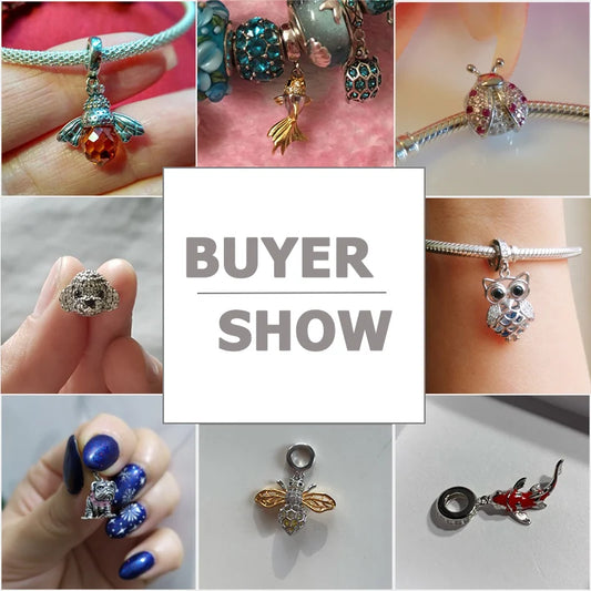 925 Sterling Silver Ladybug Cat Bulldog Turtle Elephant Animal Bee Tortoise Charms Beads Fit Bracelet DIY Beads Jewelry Making
